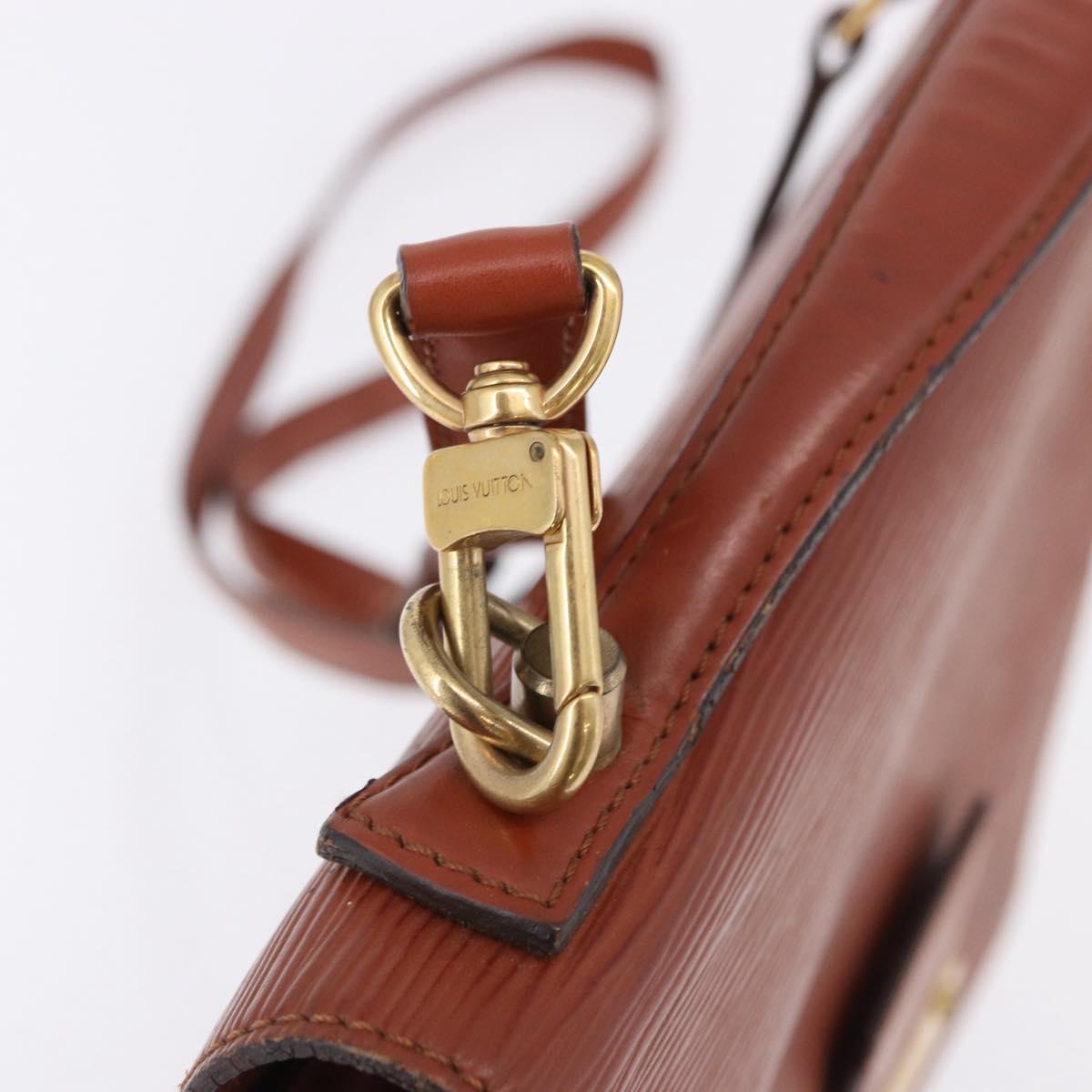 LOUIS VUITTON Epi Monceau 28 Hand Bag Brown M52123 LV Auth ka5261
