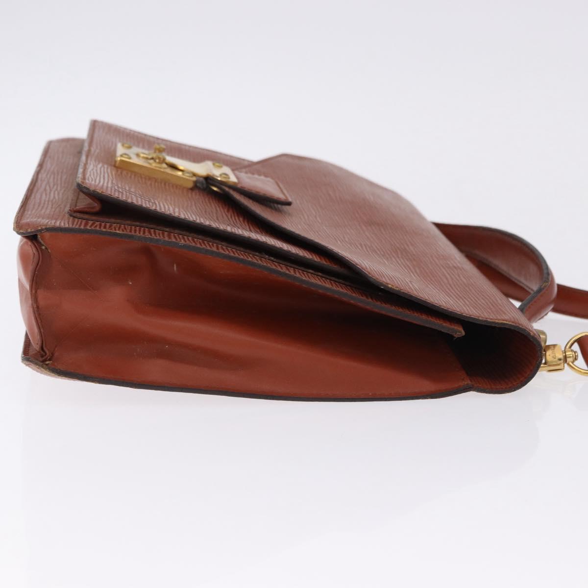 LOUIS VUITTON Epi Monceau 28 Hand Bag Brown M52123 LV Auth ka5261