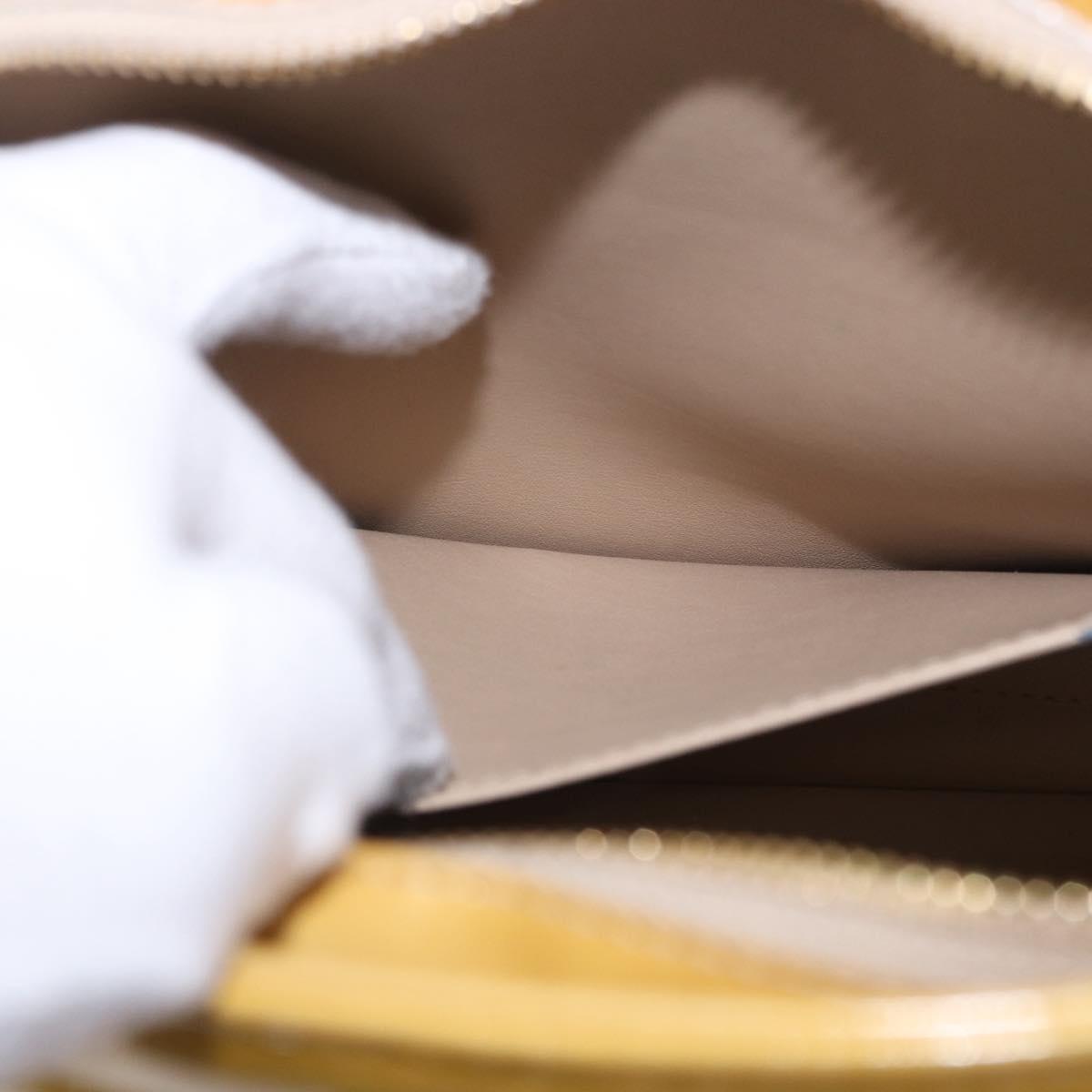 LOUIS VUITTON Monogram Vernis Houston Hand Bag Beige M91004 LV Auth ka5262