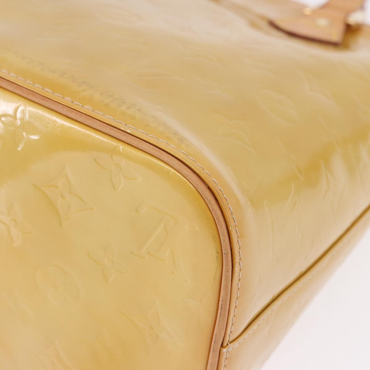 LOUIS VUITTON Monogram Vernis Houston Hand Bag Beige M91004 LV Auth ka5263