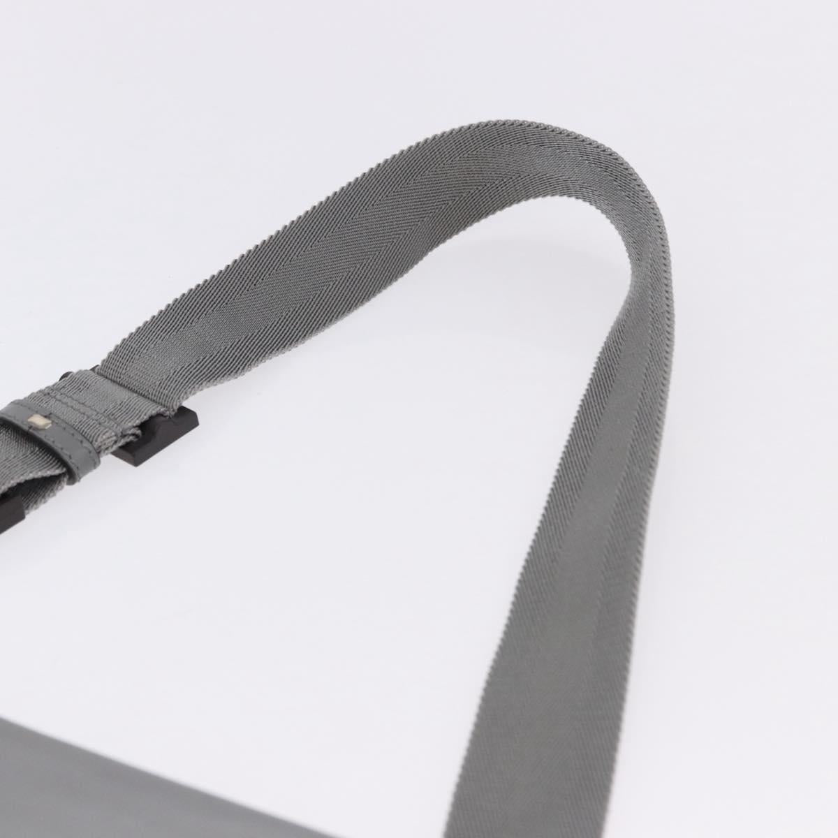 GUCCI GG Supreme Waist bag PVC White Silver 353435 Auth ka5268A