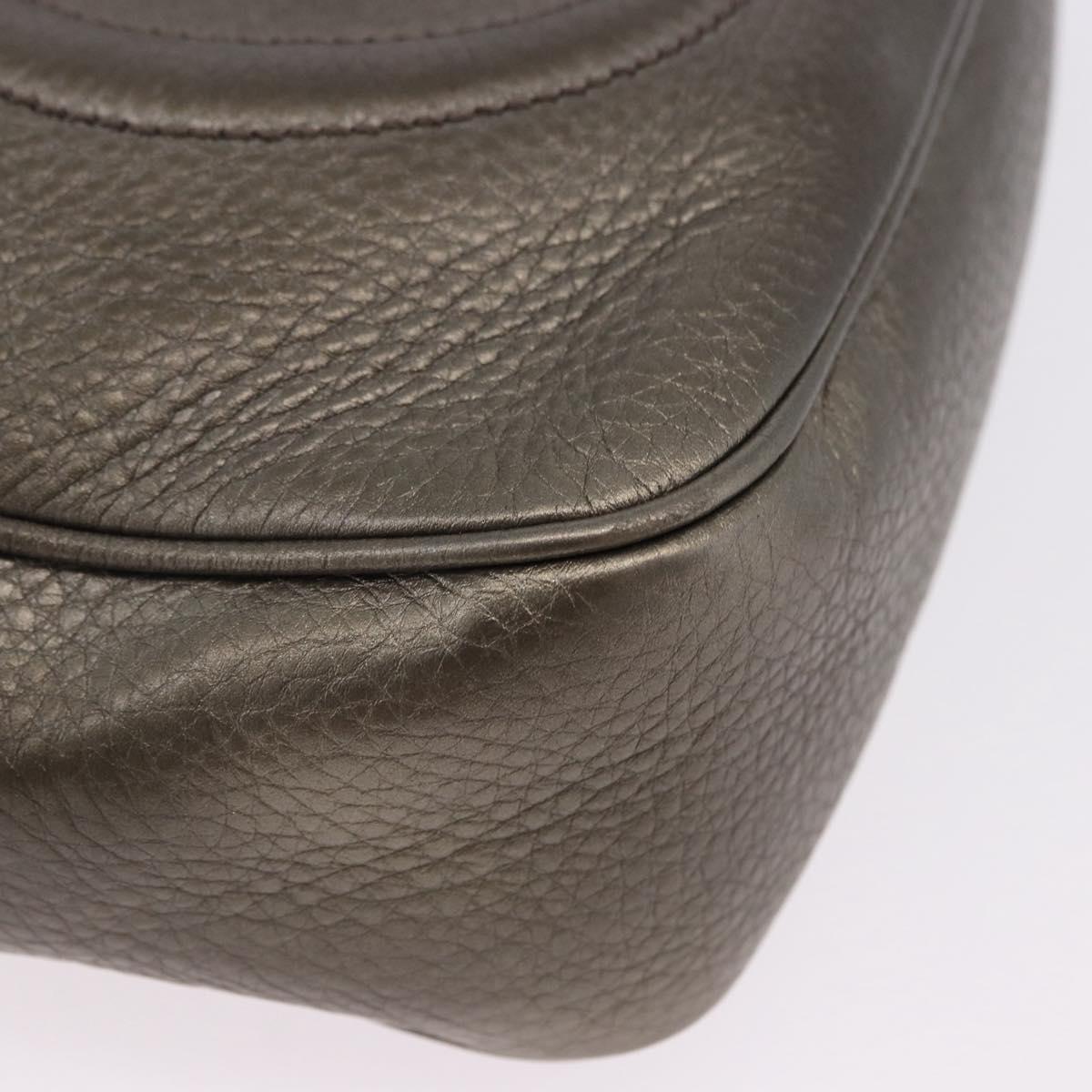 GUCCI Shoulder Bag Leather Champagne Gold 308364 Auth ka5269