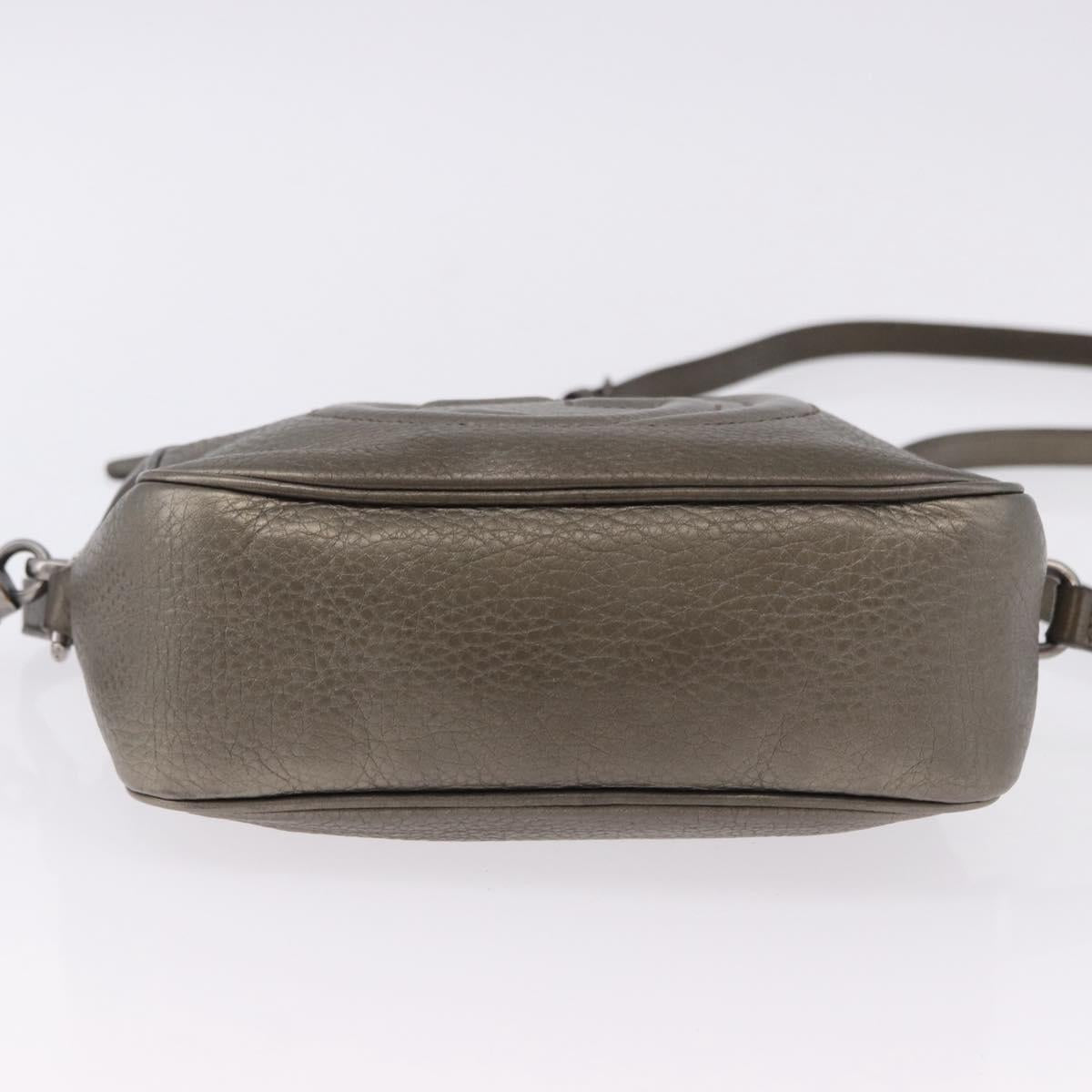GUCCI Shoulder Bag Leather Champagne Gold 308364 Auth ka5269