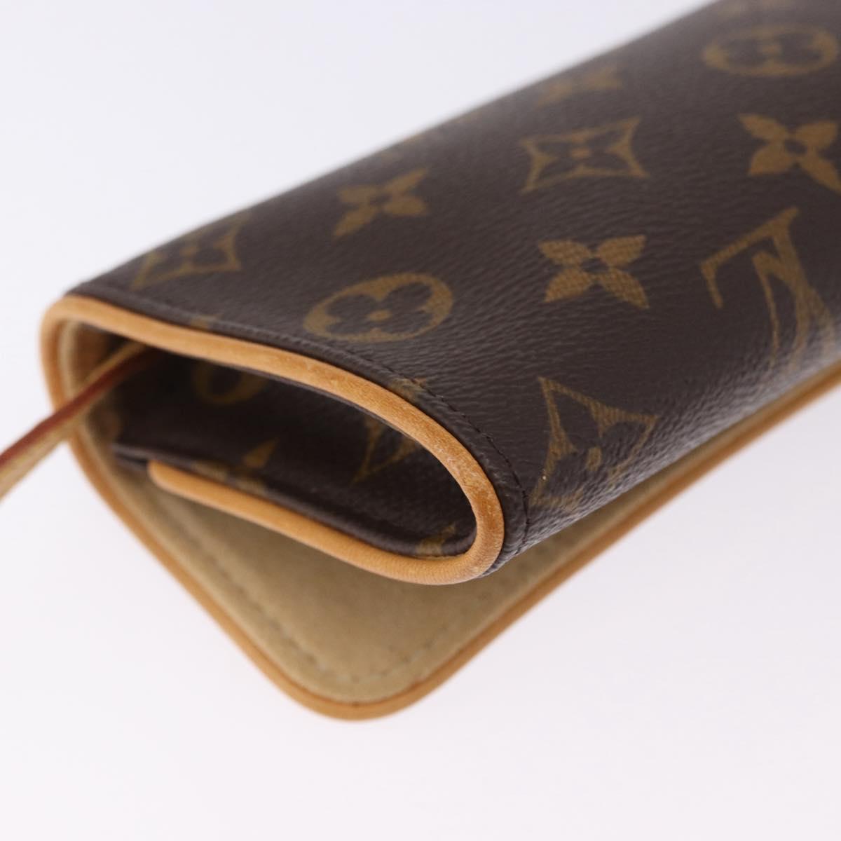 LOUIS VUITTON Monogram Pochette Twin PM Shoulder Bag M51854 LV Auth ka5272A
