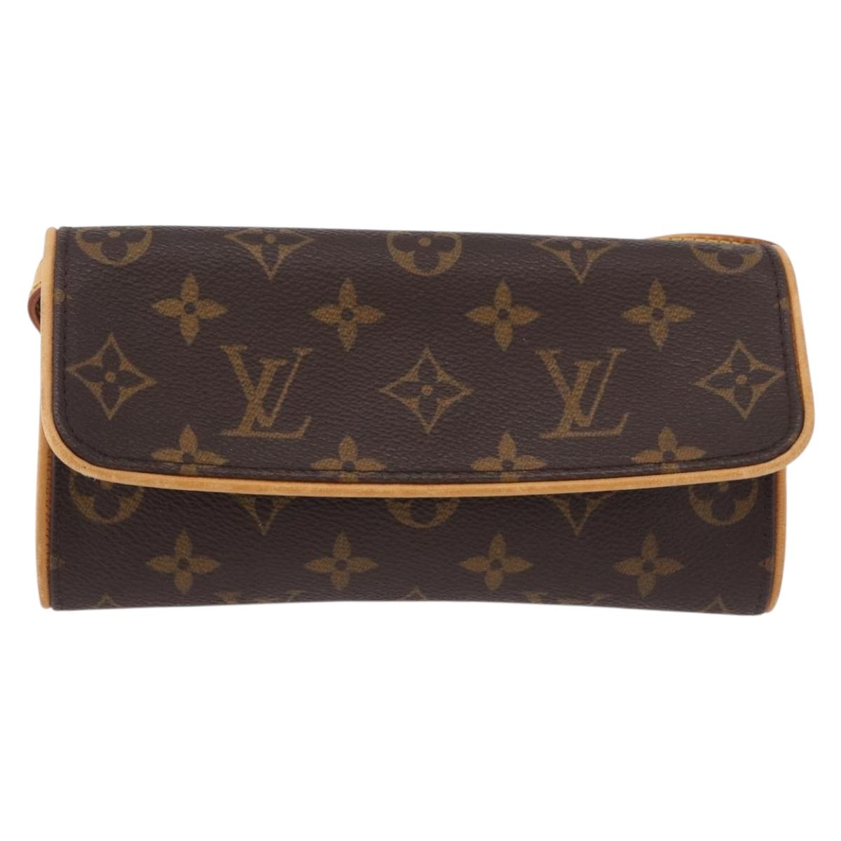 LOUIS VUITTON Monogram Pochette Twin PM Shoulder Bag M51854 LV Auth ka5272A