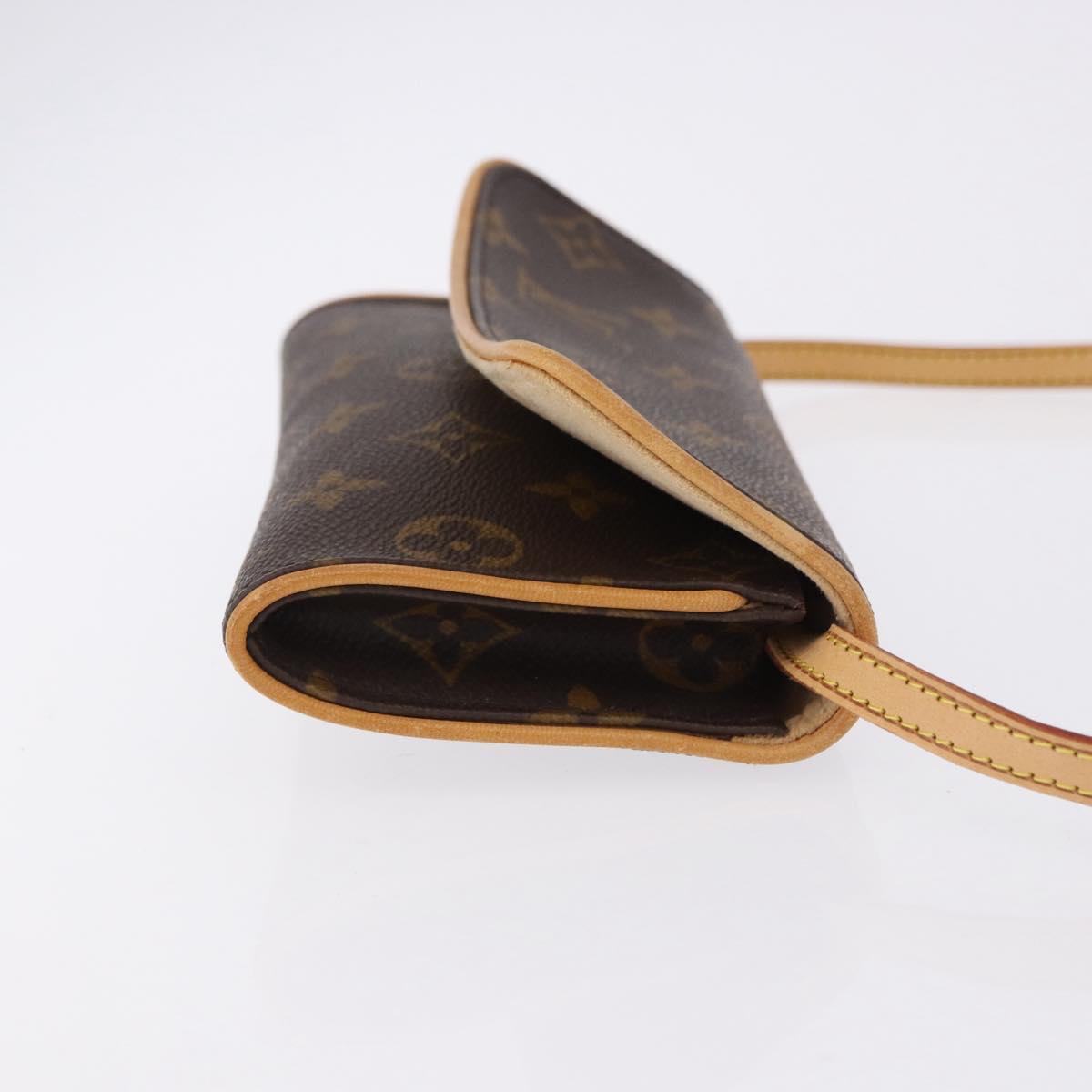 LOUIS VUITTON Monogram Pochette Twin PM Shoulder Bag M51854 LV Auth ka5272A