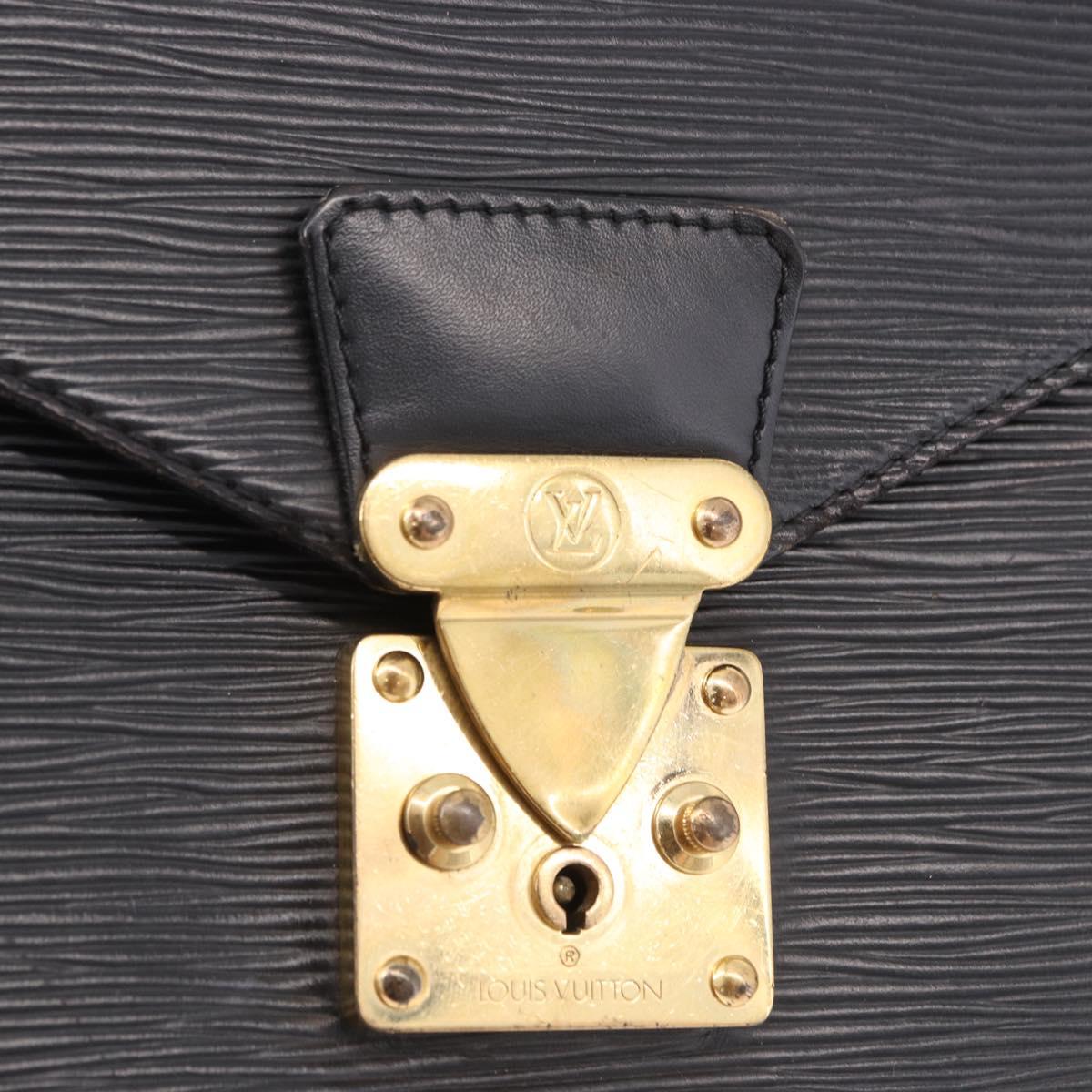 LOUIS VUITTON Epi Monceau 28 Hand Bag Black M52122 LV Auth ka5284