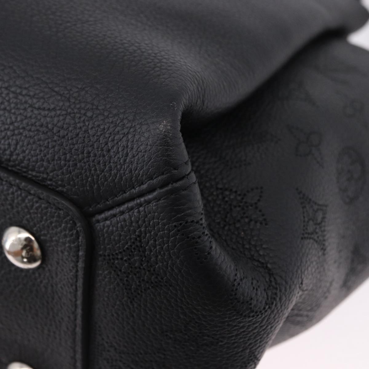 LOUIS VUITTON Mahina Omea Hand Bag Leather Black M55029 LV Auth ka5288V