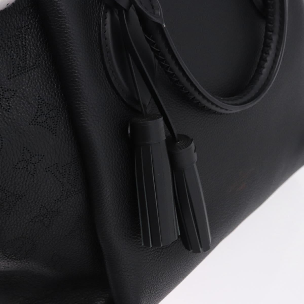 LOUIS VUITTON Mahina Omea Hand Bag Leather Black M55029 LV Auth ka5288V