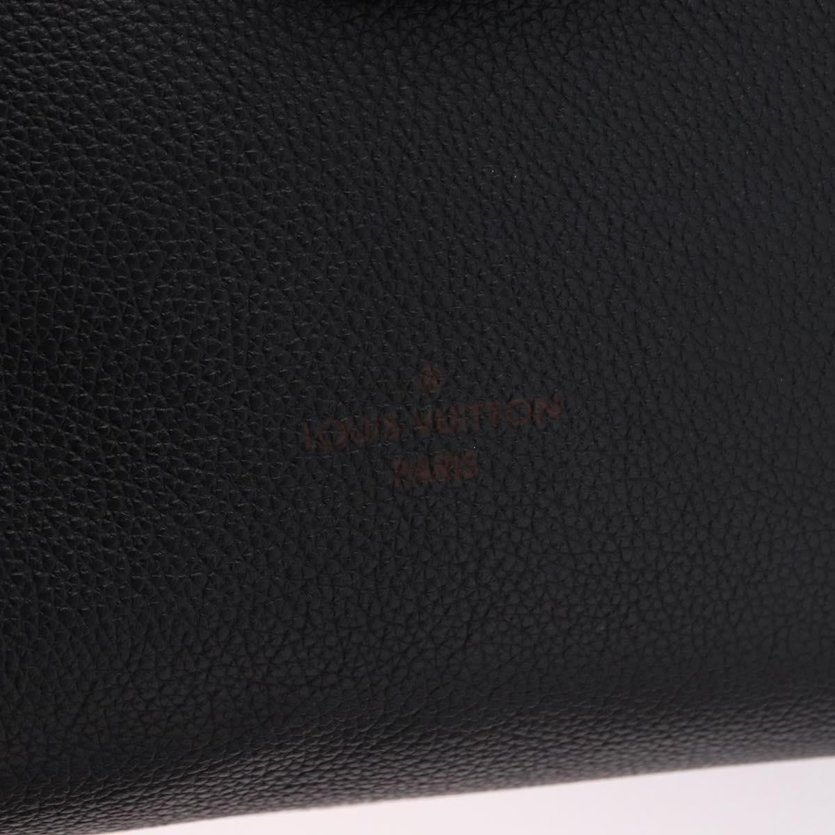 LOUIS VUITTON Mahina Omea Hand Bag Leather Black M55029 LV Auth ka5288V