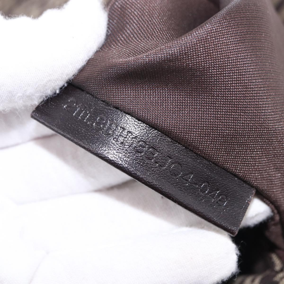 FENDI Zucchino Canvas Hand Bag Brown Auth ka5289