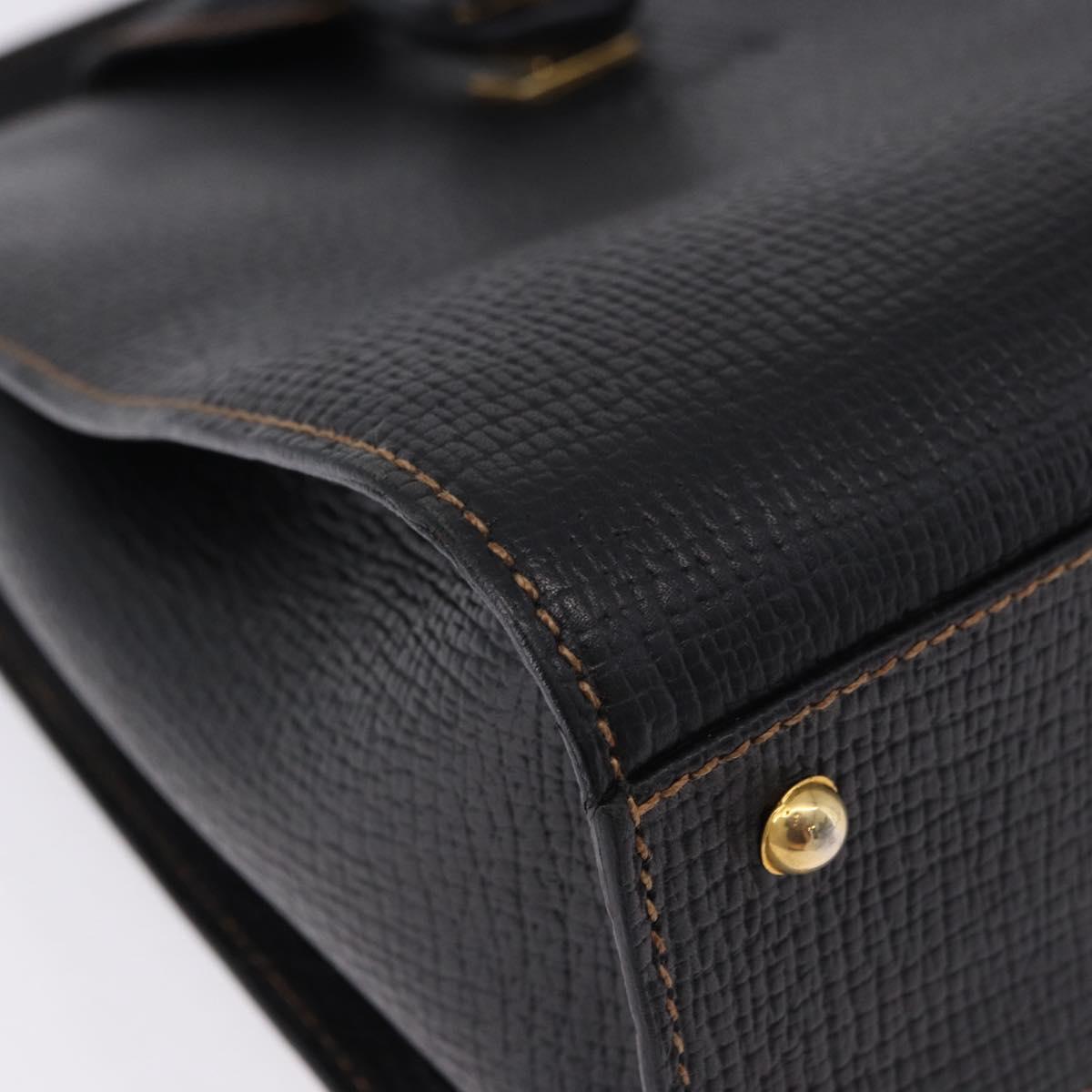 LOEWE Shoulder Bag Leather Black Gold Auth ka5292A