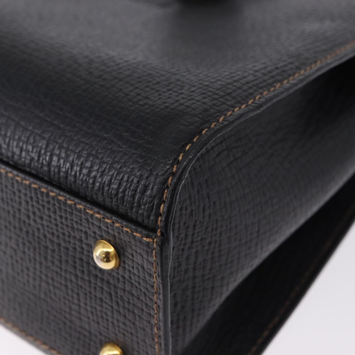 LOEWE Shoulder Bag Leather Black Gold Auth ka5292A
