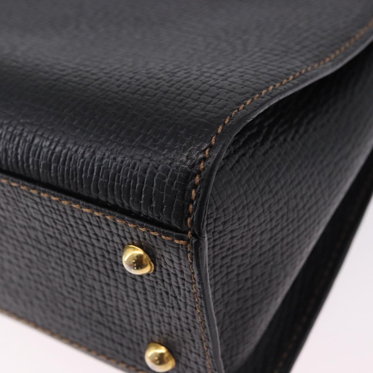 LOEWE Shoulder Bag Leather Black Gold Auth ka5292A
