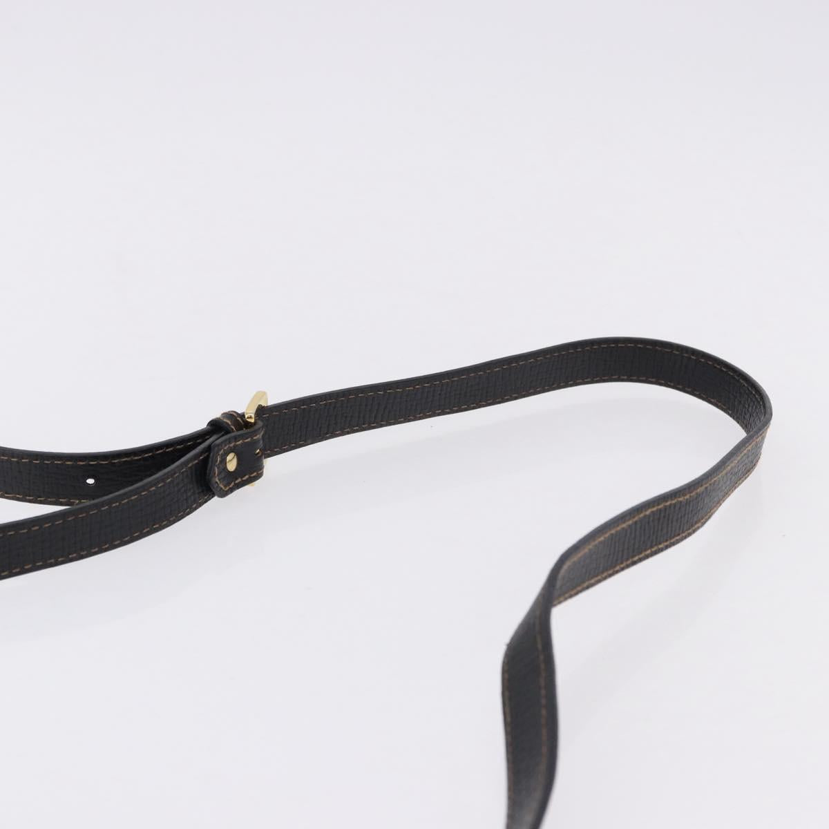 LOEWE Shoulder Bag Leather Black Gold Auth ka5292A
