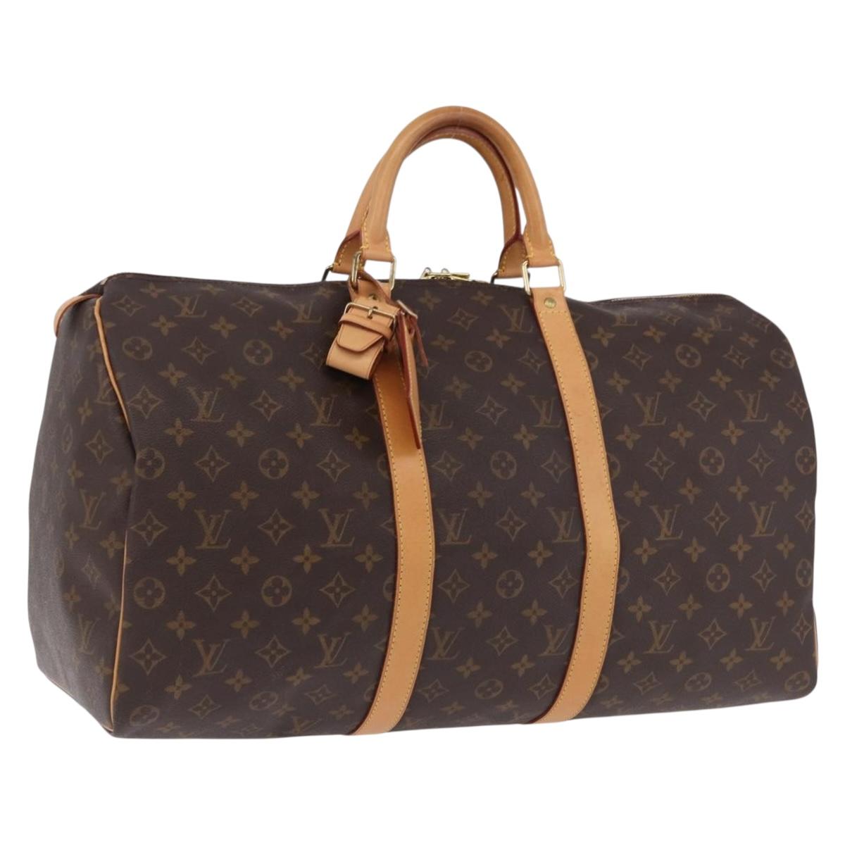 LOUIS VUITTON Monogram Keepall 50 Boston Bag M41426 LV Auth ka5297A