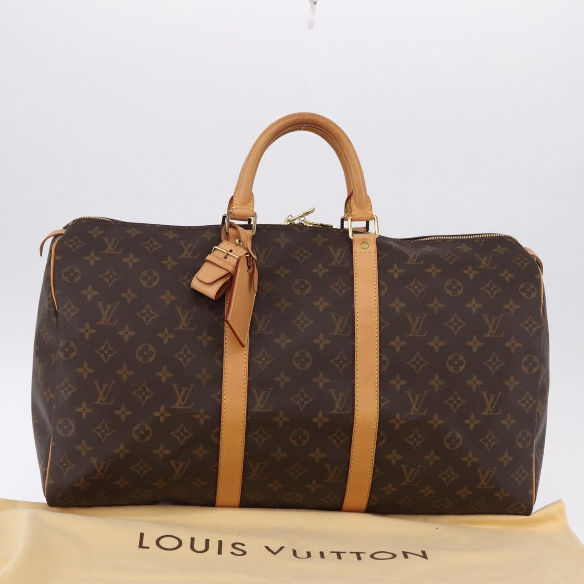 LOUIS VUITTON Monogram Keepall 50 Boston Bag M41426 LV Auth ka5297A