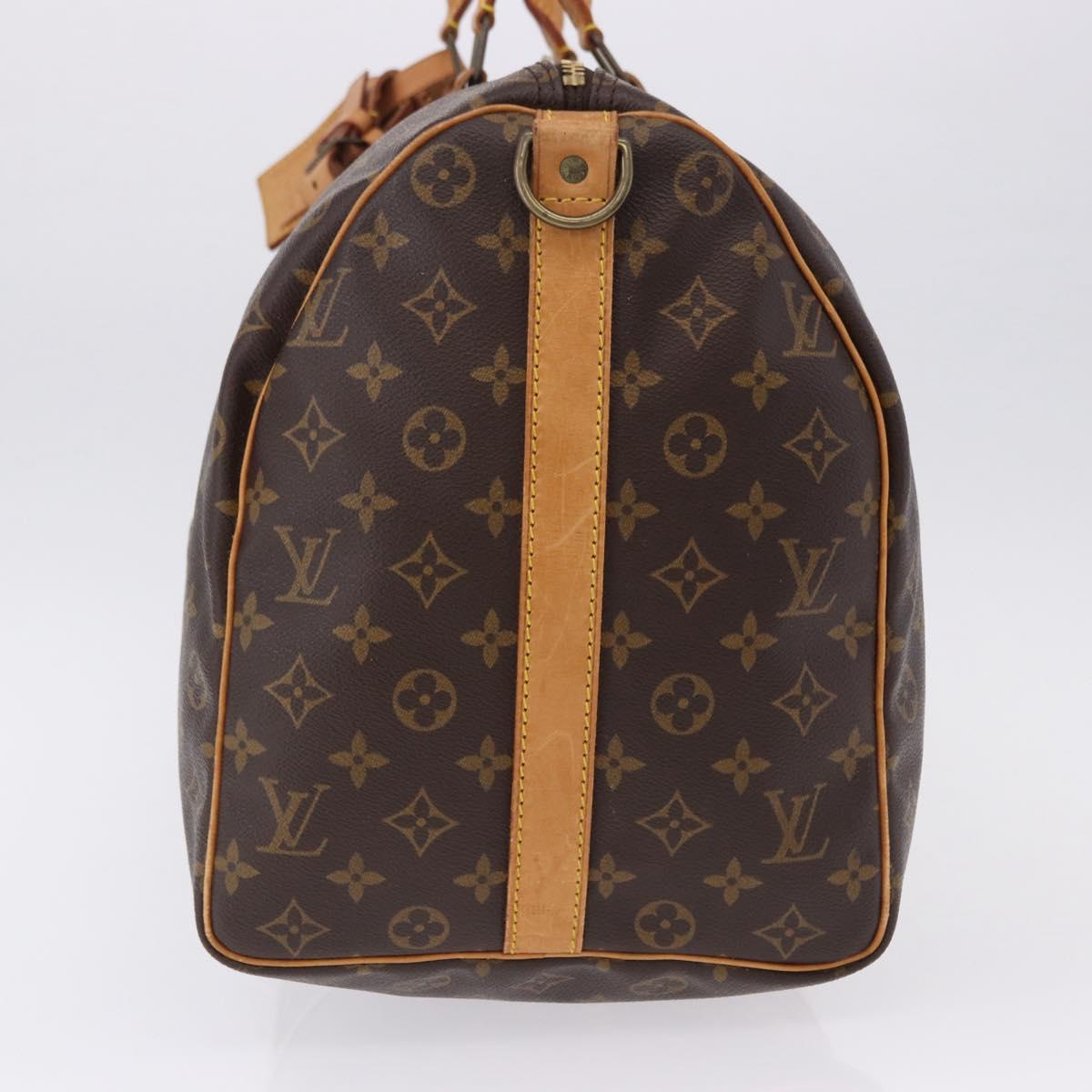 LOUIS VUITTON Monogram Keepall Bandouliere 50 Boston Bag M41416 LV Auth ka5299