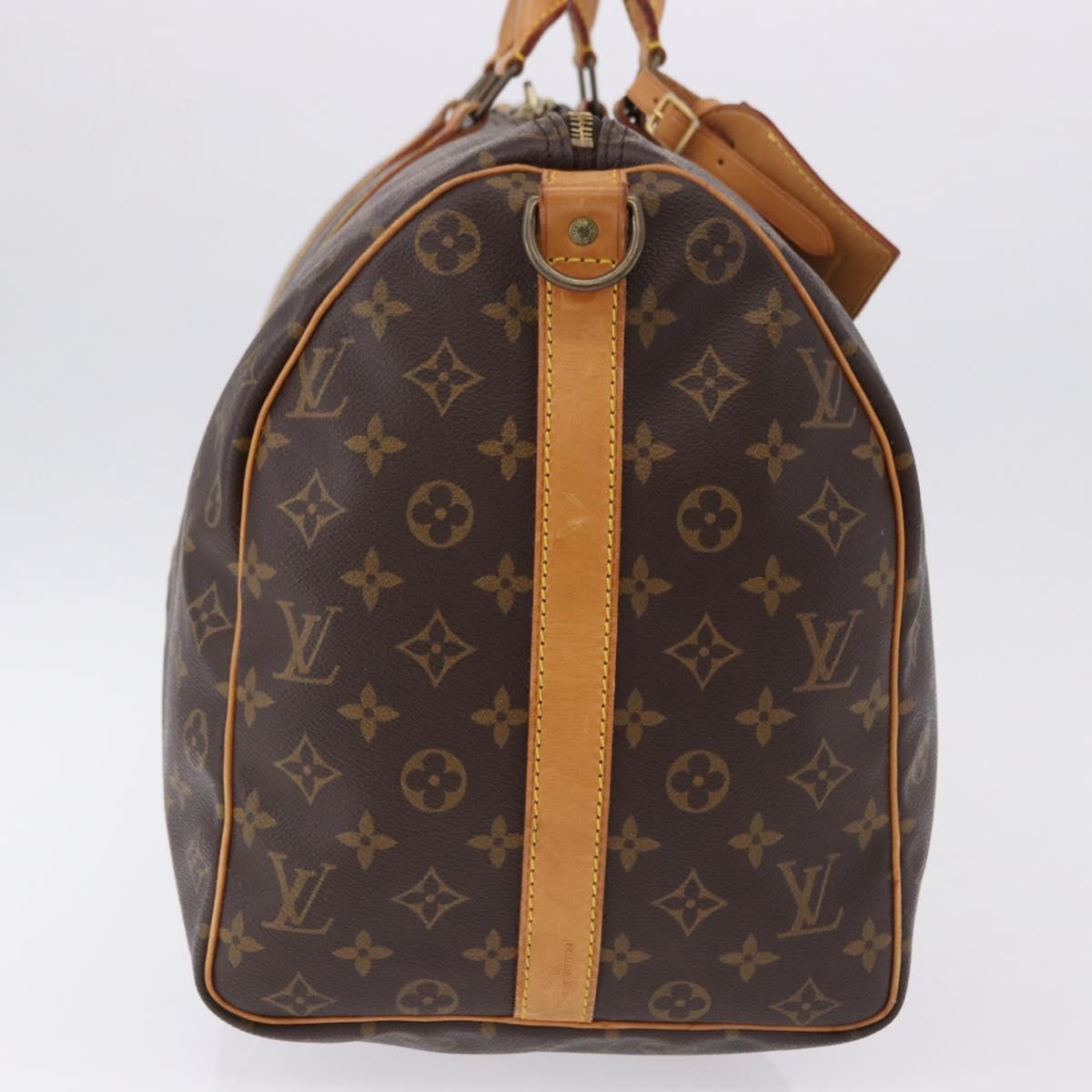 LOUIS VUITTON Monogram Keepall Bandouliere 50 Boston Bag M41416 LV Auth ka5299