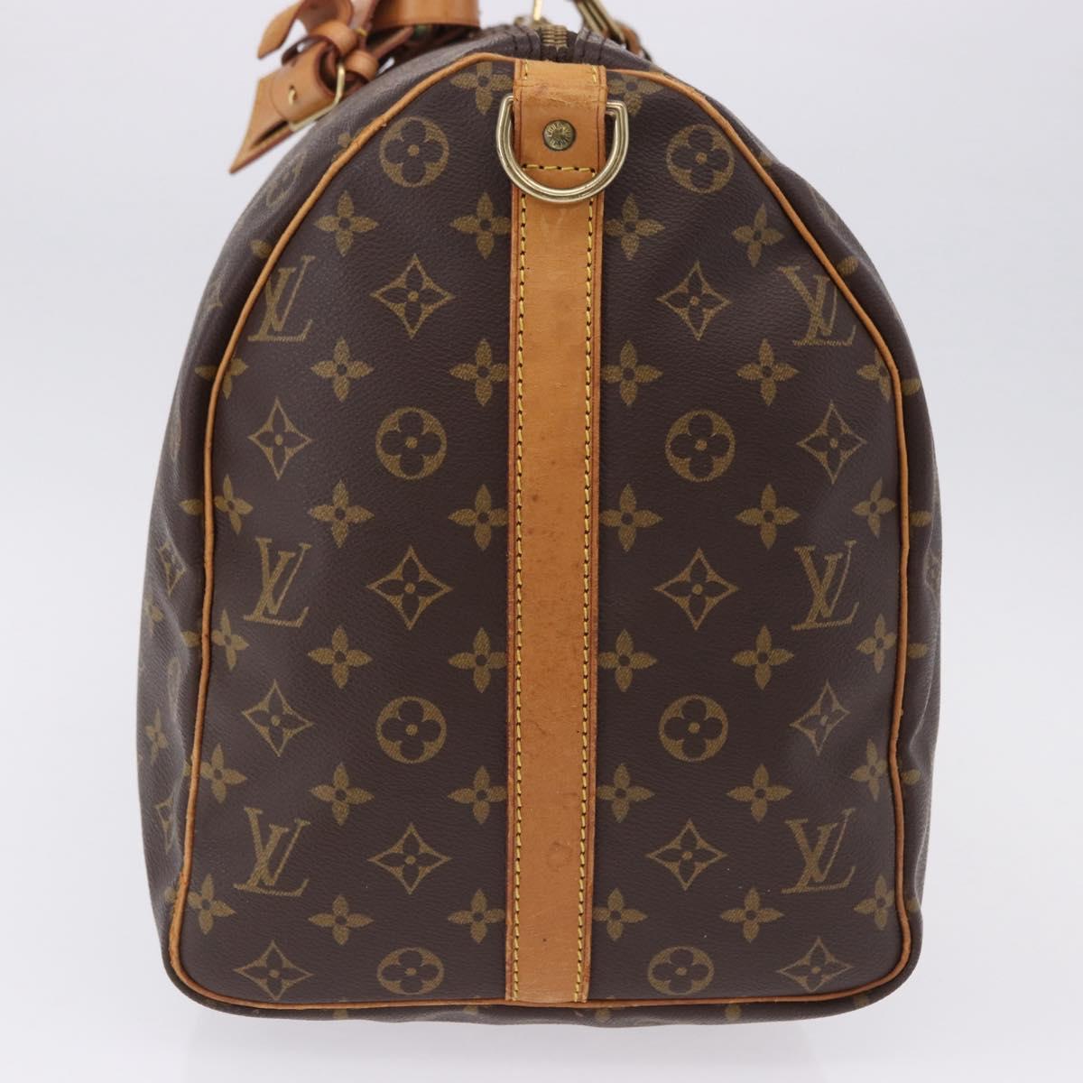 LOUIS VUITTON Monogram Keepall Bandouliere 50 Boston Bag M41416 LV Auth ka5300
