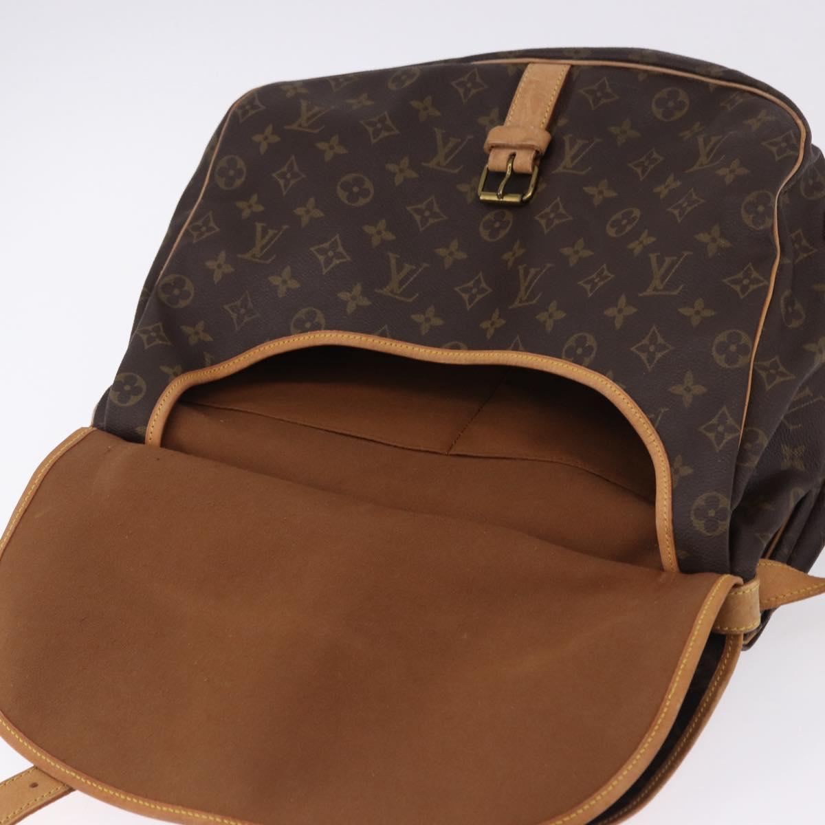 LOUIS VUITTON Monogram Saumur 35 Shoulder Bag M42254 LV Auth ka5302