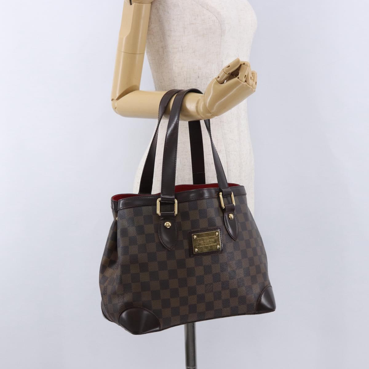 LOUIS VUITTON Damier Ebene Hampstead PM Tote Bag N51205 LV Auth ka5307