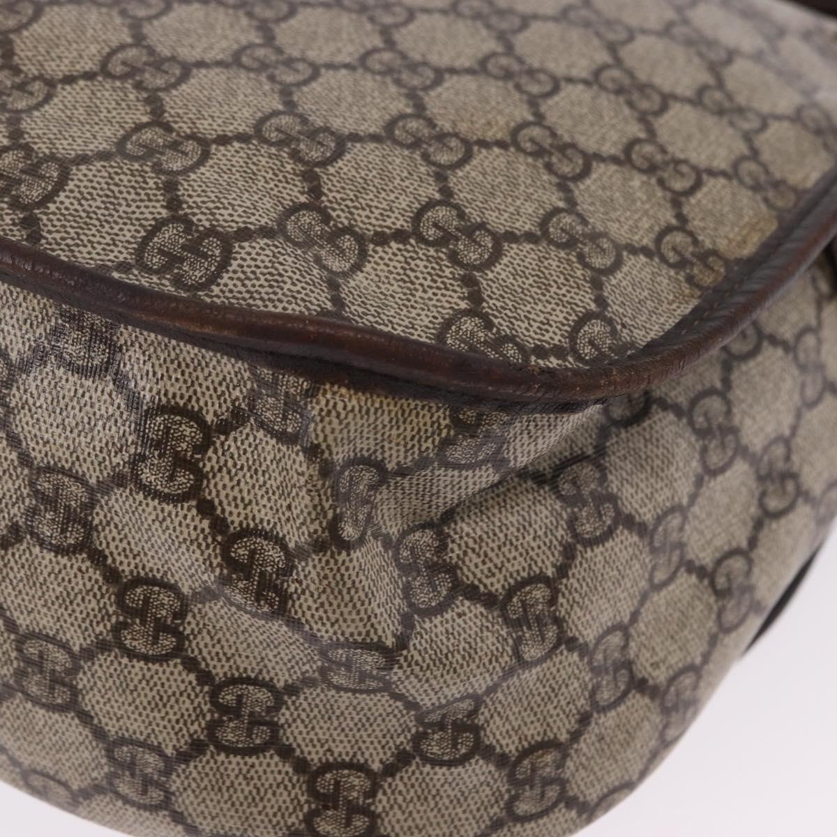 GUCCI GG Supreme Shoulder Bag PVC Beige Gold 201732 Auth ka5309