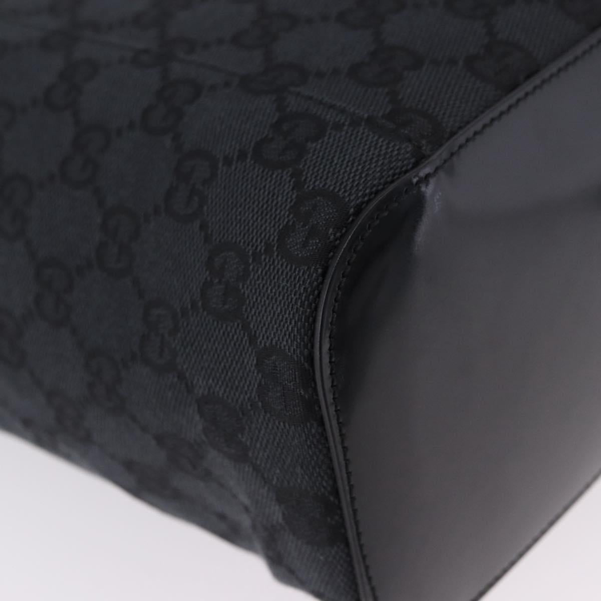 GUCCI GG Canvas Shoulder Bag Black Silver 001 3750 Auth ka5315A