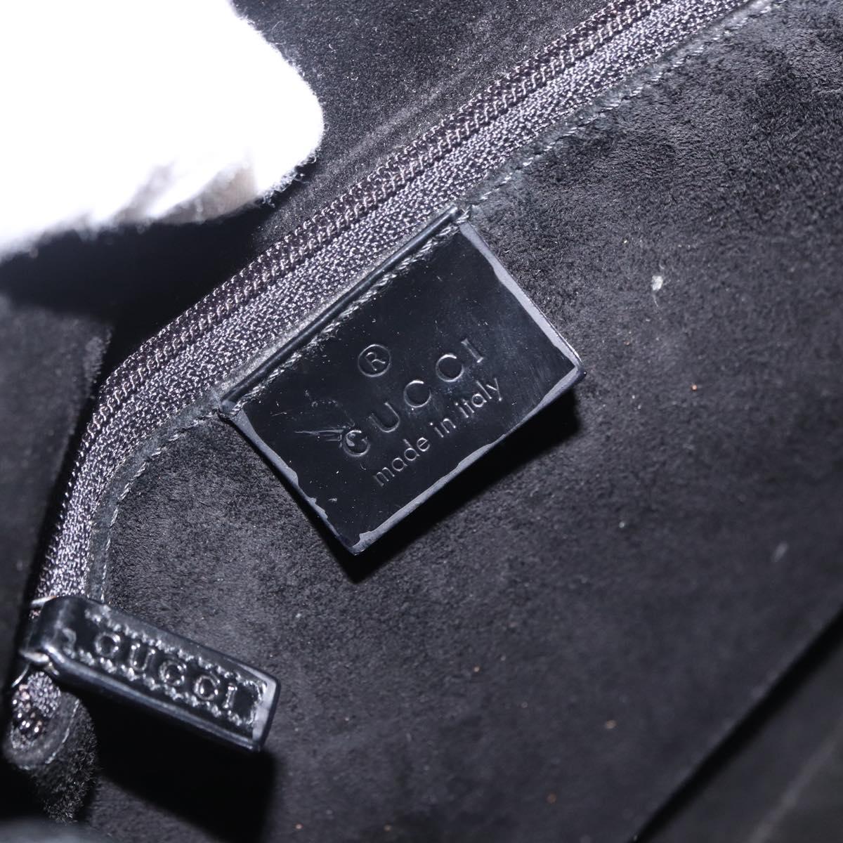 GUCCI GG Canvas Shoulder Bag Black Silver 001 3750 Auth ka5315A