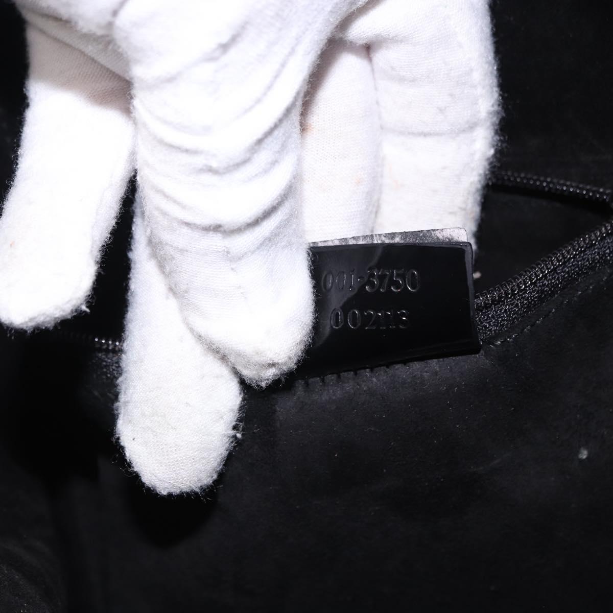 GUCCI GG Canvas Shoulder Bag Black Silver 001 3750 Auth ka5315A