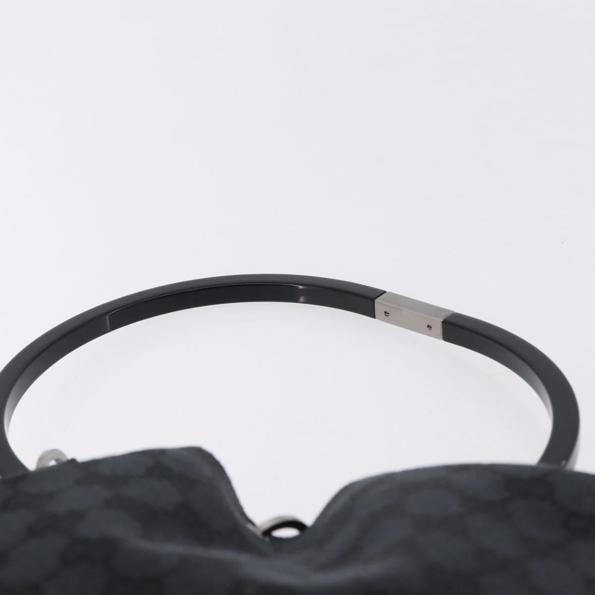 GUCCI GG Canvas Shoulder Bag Black Silver 001 3750 Auth ka5315A