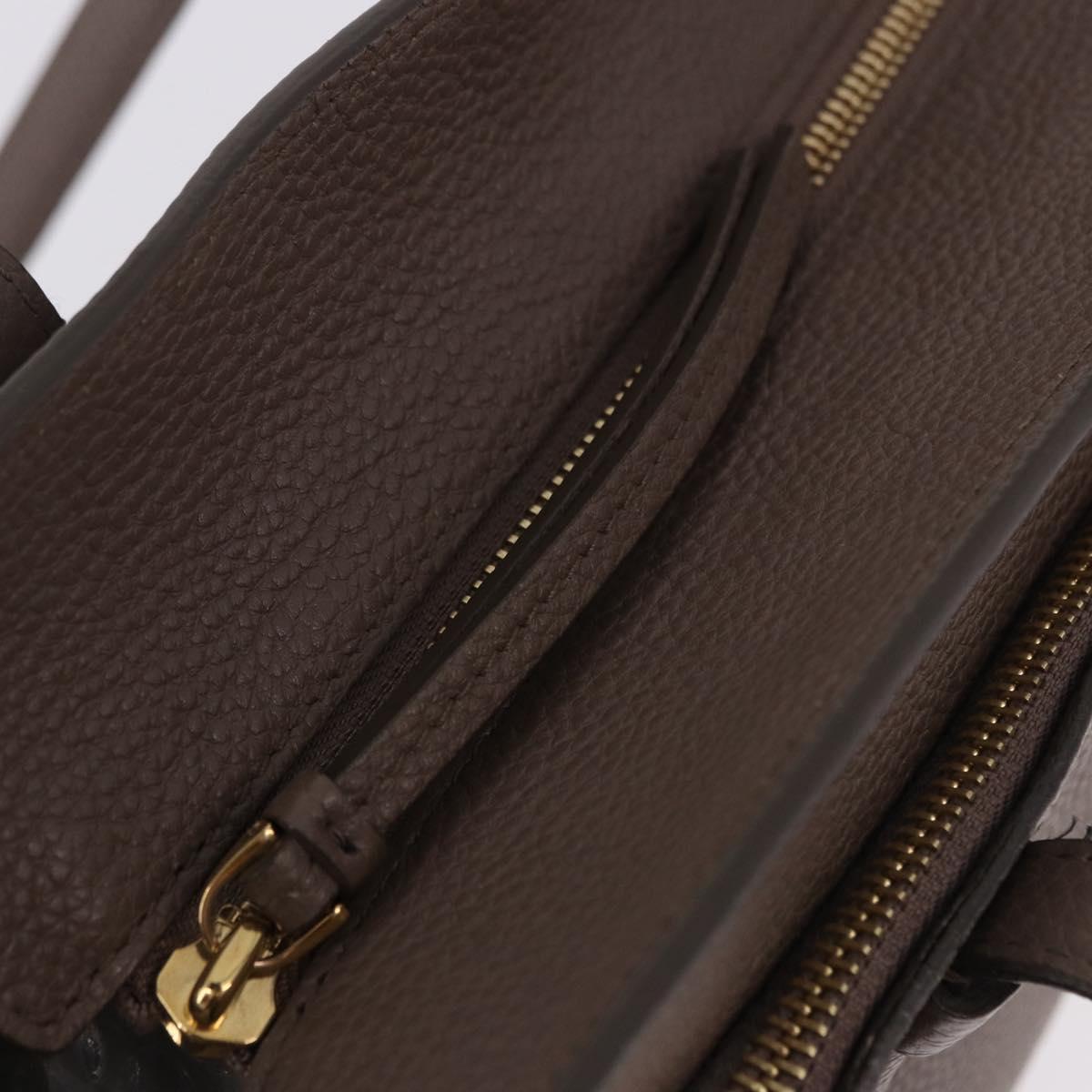 Salvatore Ferragamo Tote Bag Leather Beige Gold Auth ka5320A