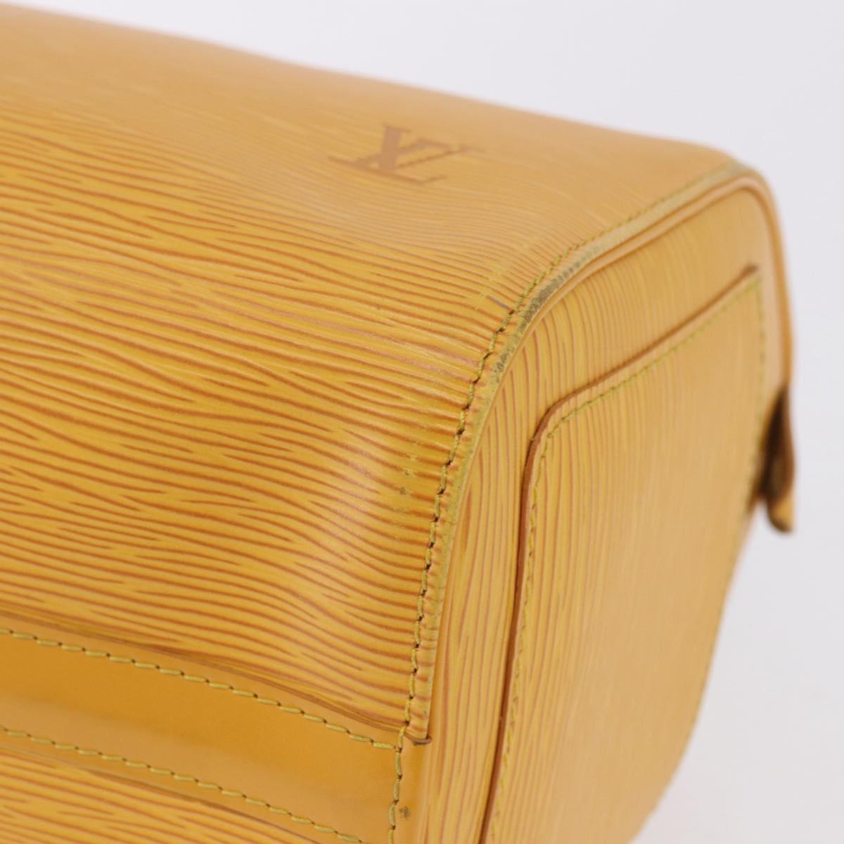 LOUIS VUITTON Epi Speedy 25 Hand Bag Tassili Yellow M43019 LV Auth ka5321A