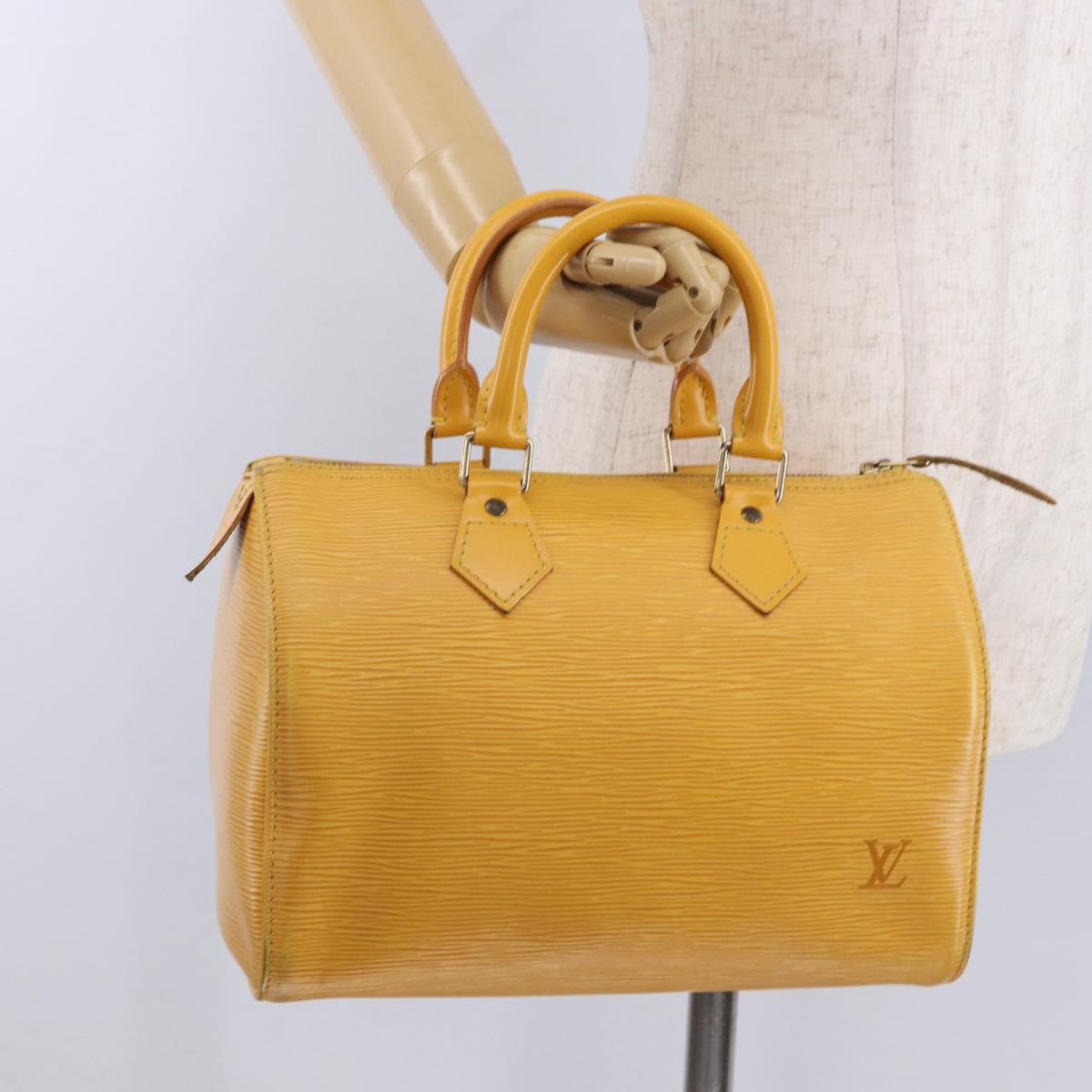 LOUIS VUITTON Epi Speedy 25 Hand Bag Tassili Yellow M43019 LV Auth ka5321A