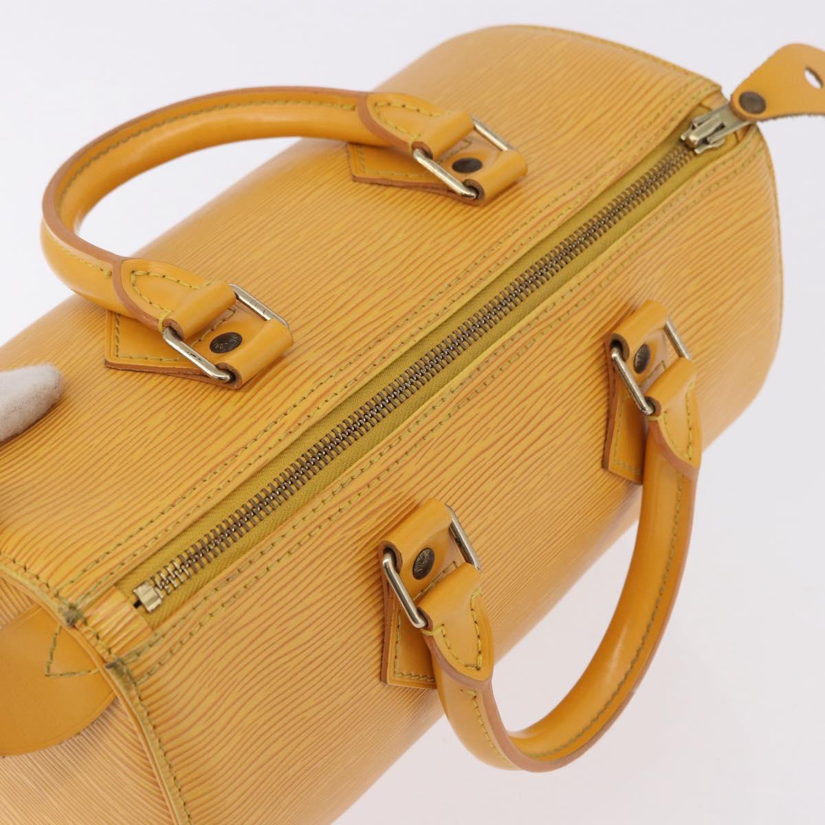 LOUIS VUITTON Epi Speedy 25 Hand Bag Tassili Yellow M43019 LV Auth ka5321A
