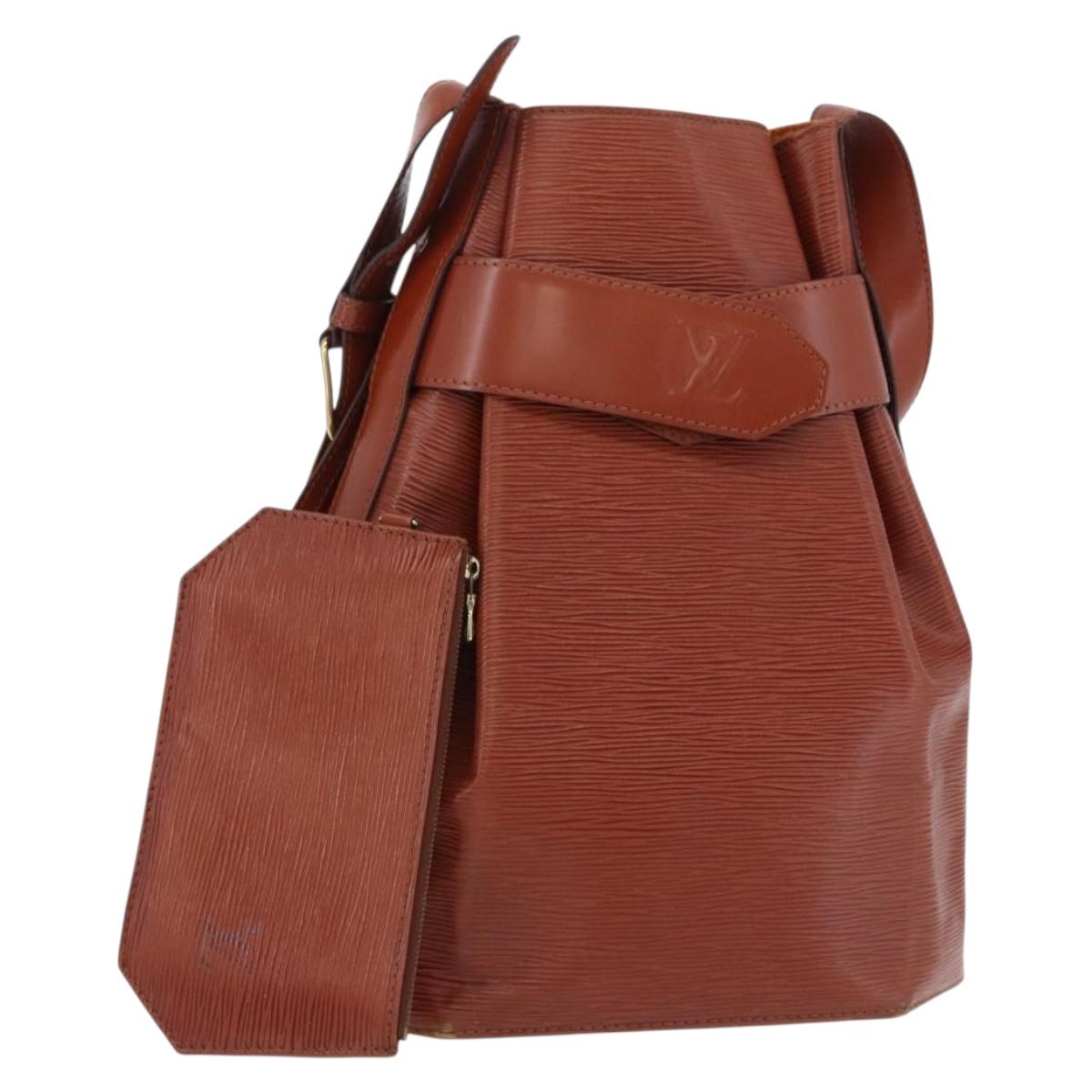 LOUIS VUITTON Epi Sac Depaule GM Shoulder Bag Brown M80193 LV Auth ka5322