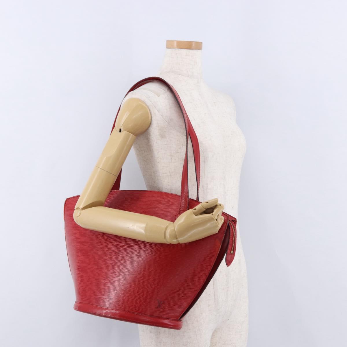 LOUIS VUITTON Epi Saint Jacques Shopping Shoulder Bag Red M52277 LV Auth ka5323