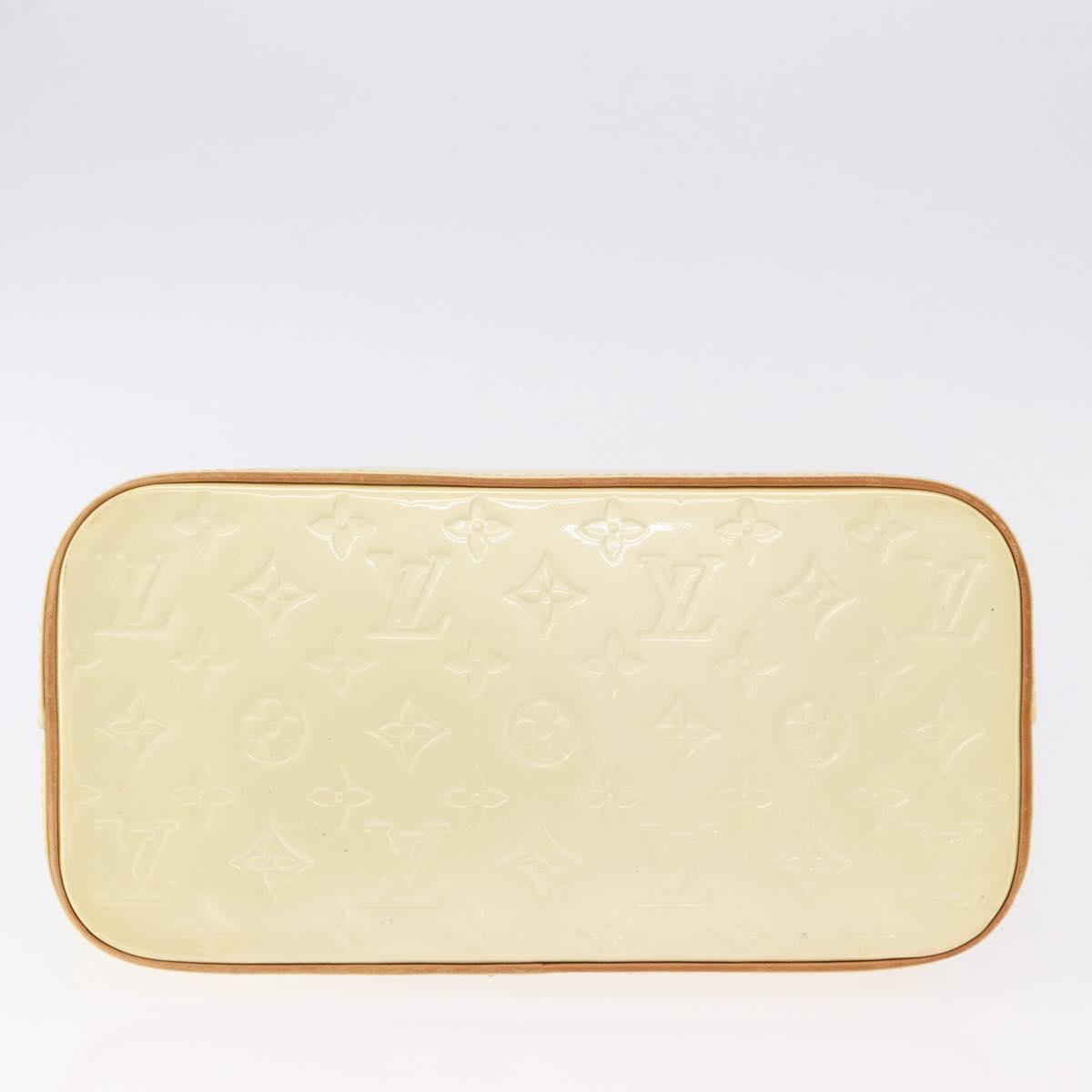 LOUIS VUITTON Monogram Vernis Houston Hand Bag Perle M91342 LV Auth ka5324A