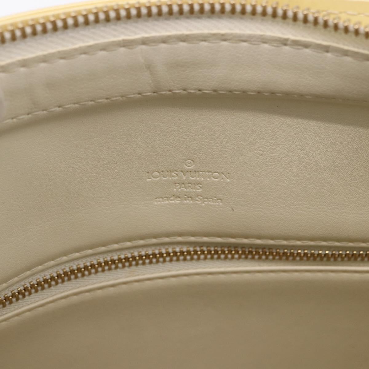 LOUIS VUITTON Monogram Vernis Houston Hand Bag Perle M91342 LV Auth ka5324A