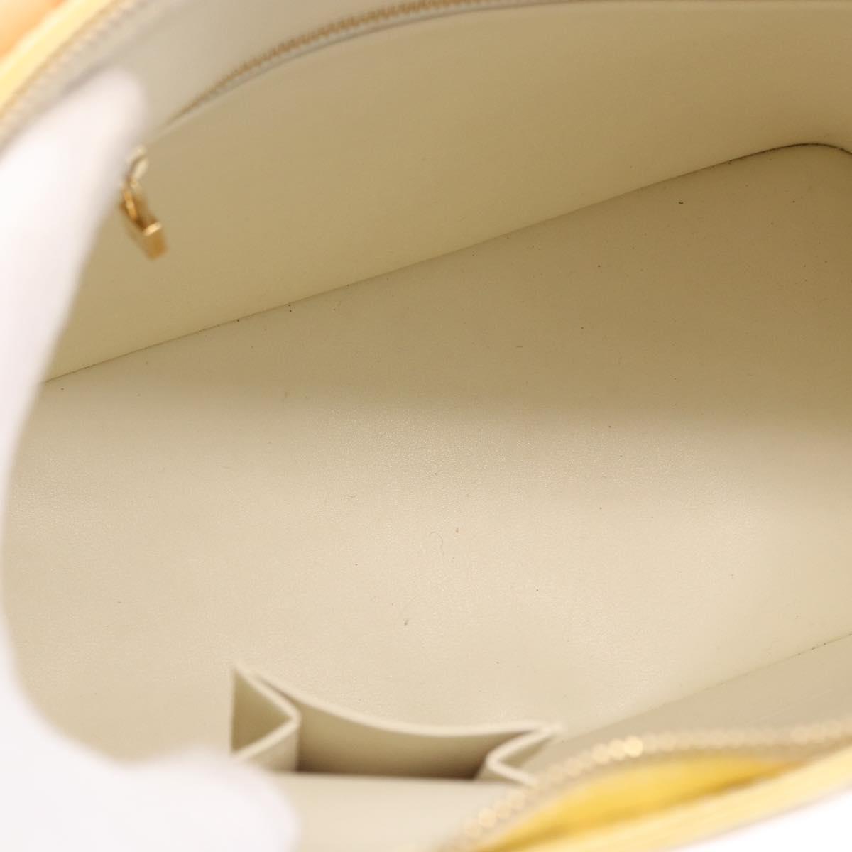 LOUIS VUITTON Monogram Vernis Houston Hand Bag Perle M91342 LV Auth ka5324A