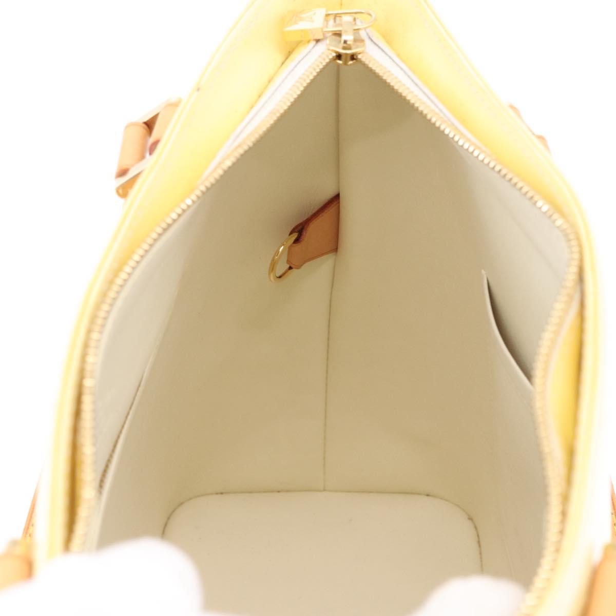 LOUIS VUITTON Monogram Vernis Houston Hand Bag Perle M91342 LV Auth ka5324A