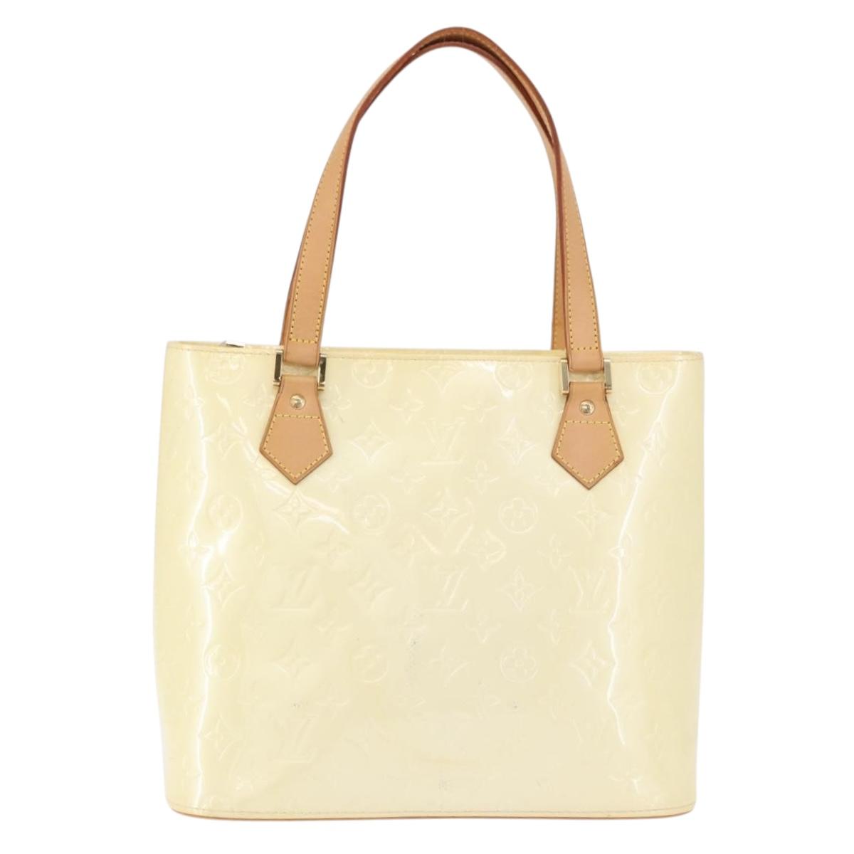 LOUIS VUITTON Monogram Vernis Houston Hand Bag Perle M91342 LV Auth ka5324A