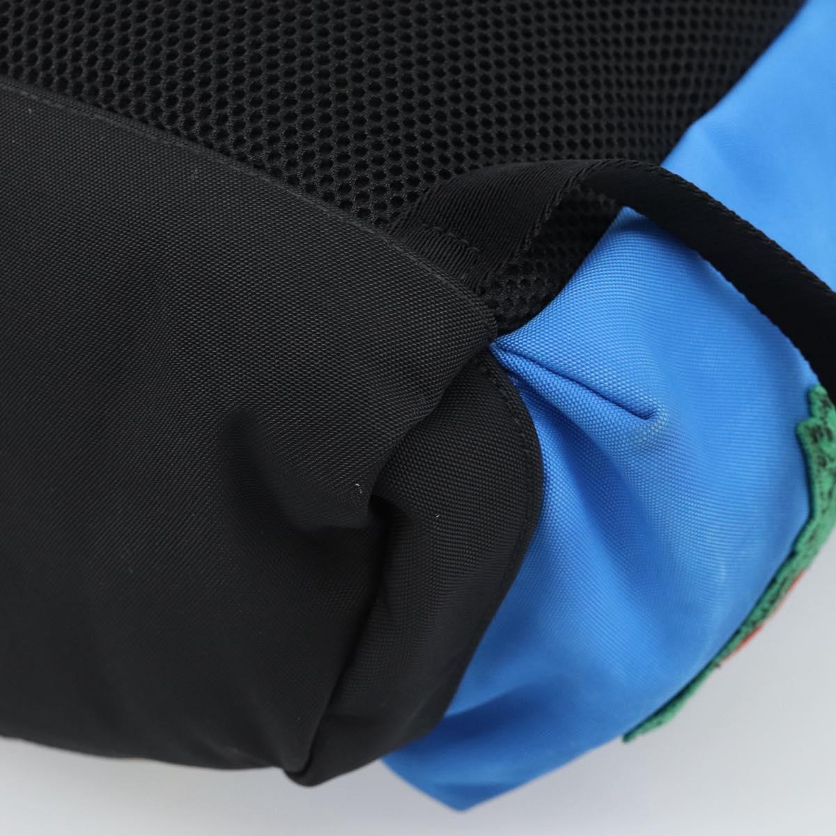 GUCCI Backpack Canvas Blue Black 429037 Auth ka5328A