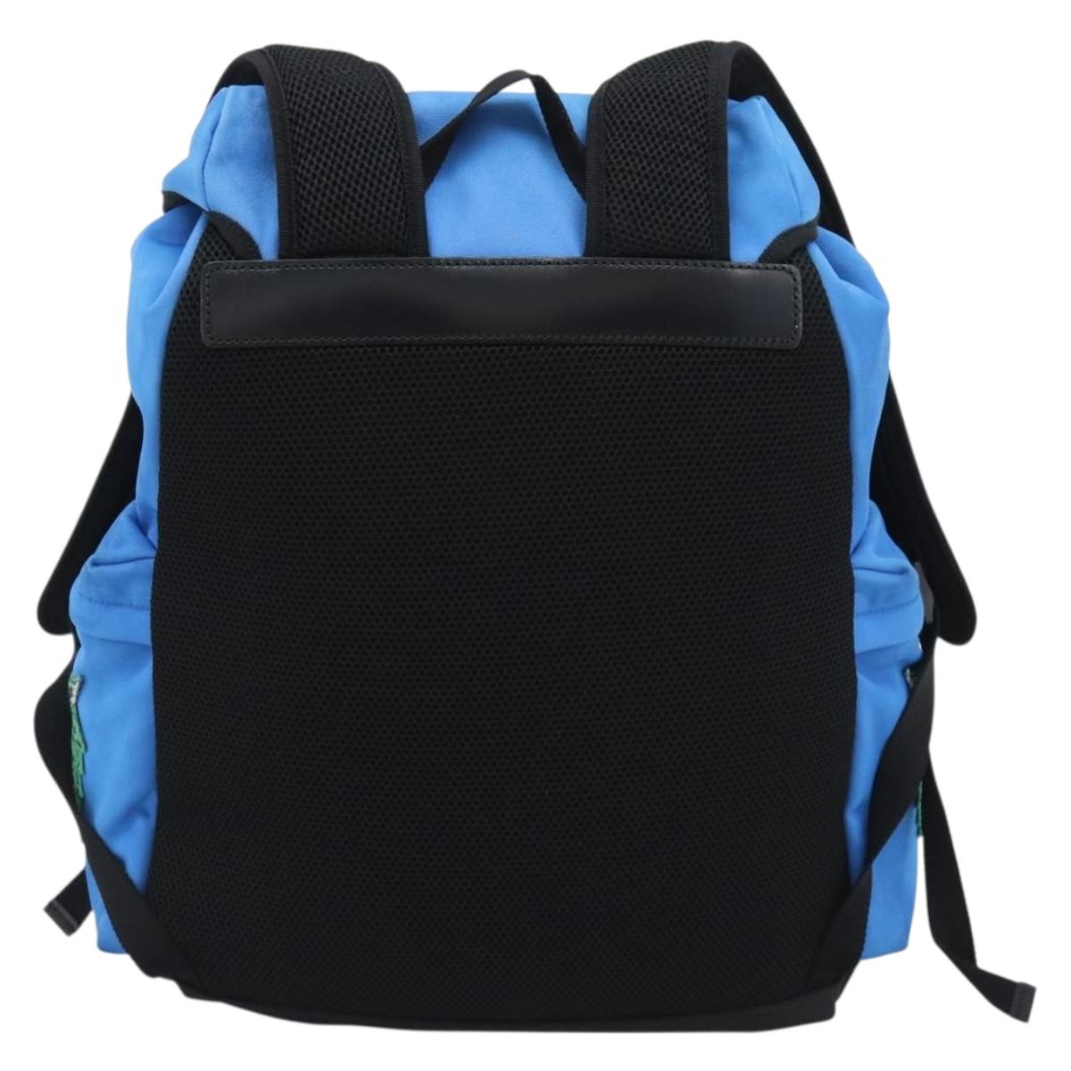 GUCCI Backpack Canvas Blue Black 429037 Auth ka5328A