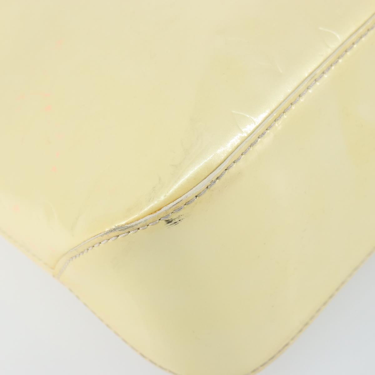 LOUIS VUITTON Monogram Vernis Brentwood Shoulder Bag Perle M91512 LV Auth ka533