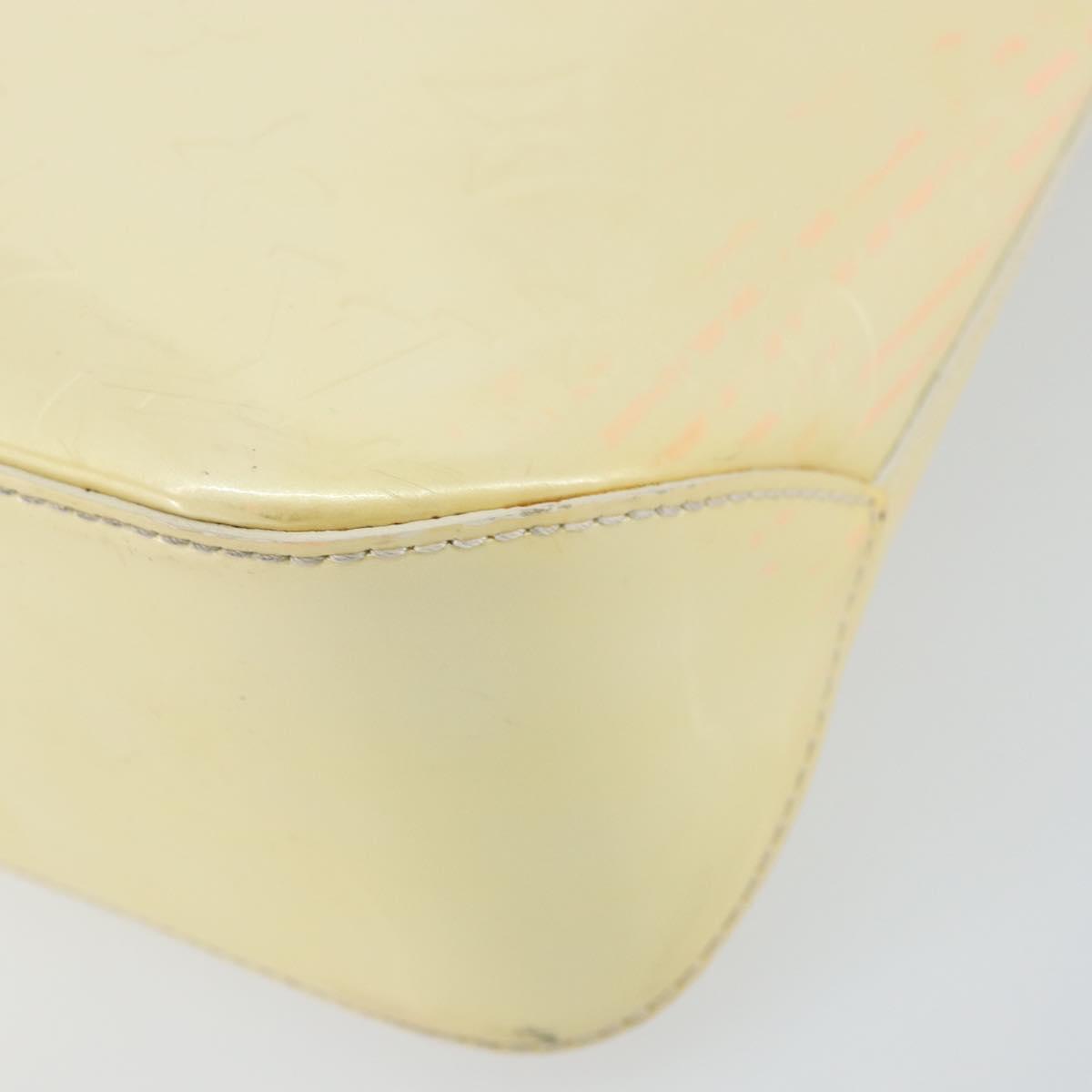 LOUIS VUITTON Monogram Vernis Brentwood Shoulder Bag Perle M91512 LV Auth ka533