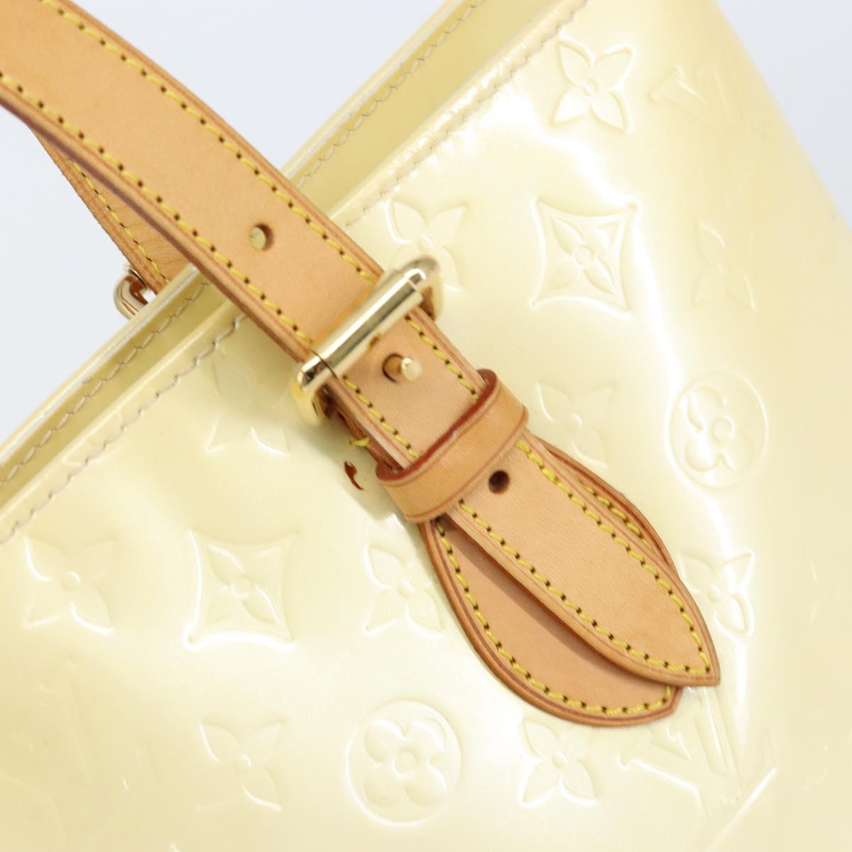 LOUIS VUITTON Monogram Vernis Brentwood Shoulder Bag Perle M91512 LV Auth ka533