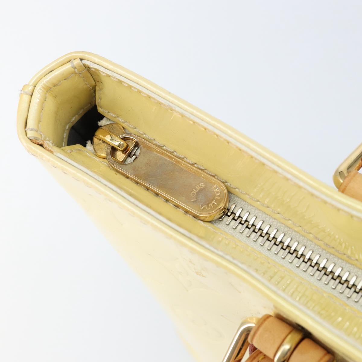 LOUIS VUITTON Monogram Vernis Brentwood Shoulder Bag Perle M91512 LV Auth ka533