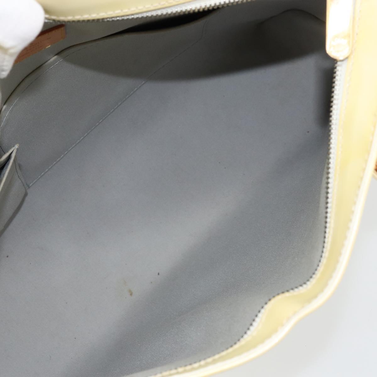 LOUIS VUITTON Monogram Vernis Brentwood Shoulder Bag Perle M91512 LV Auth ka533