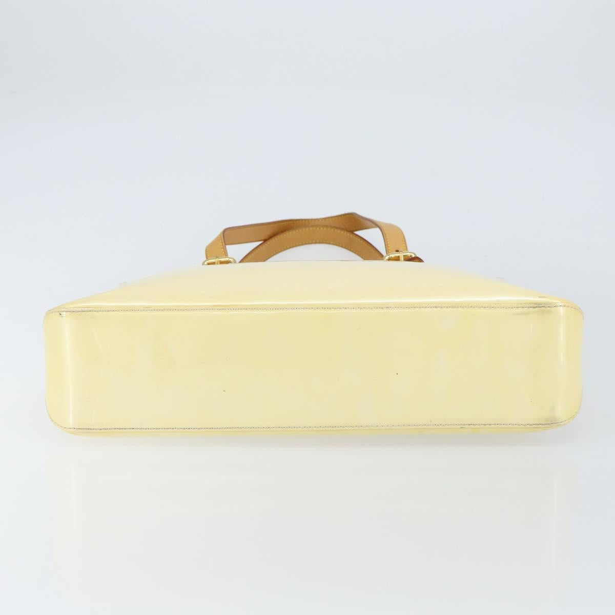 LOUIS VUITTON Monogram Vernis Brentwood Shoulder Bag Perle M91512 LV Auth ka533